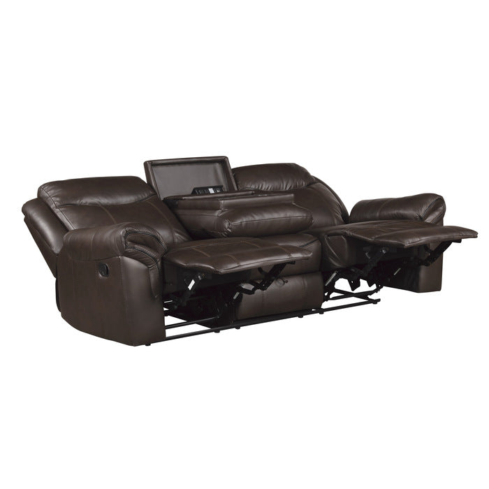 8206BRW*2 2pc Set: Sofa, Love - 8206BRW*2