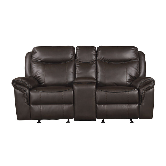 8206BRW*2 2pc Set: Sofa, Love - 8206BRW*2