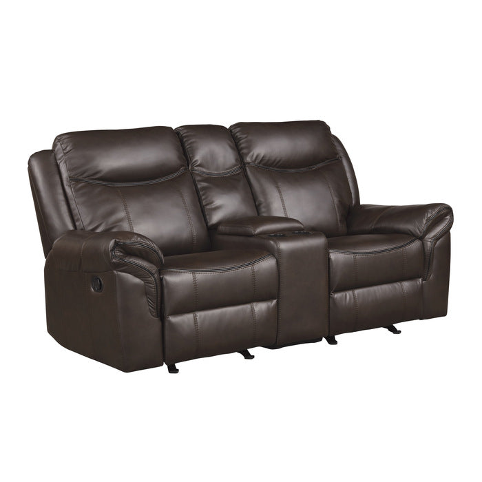 8206BRW*2 2pc Set: Sofa, Love - 8206BRW*2