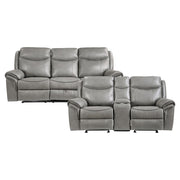 8206GRY*2 2pc Set: Sofa, Love - 8206GRY*2