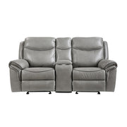 8206GRY*2 2pc Set: Sofa, Love - 8206GRY*2