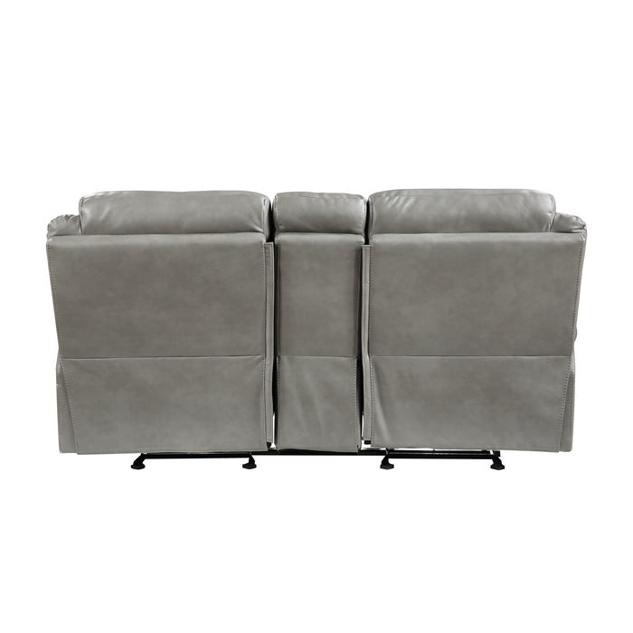 8206GRY*2 2pc Set: Sofa, Love - 8206GRY*2