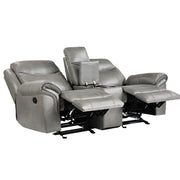 8206GRY*2 2pc Set: Sofa, Love - 8206GRY*2