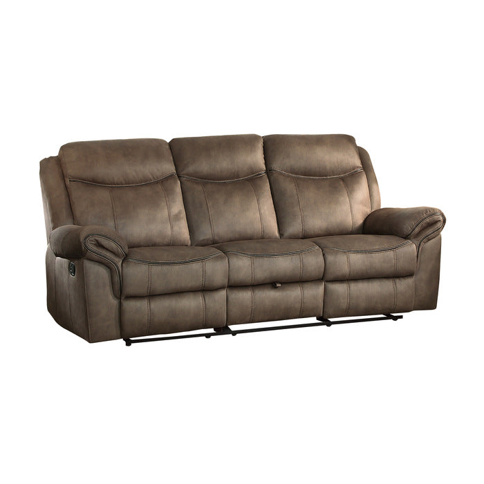 8206NF-3 Double Reclining Sofa with Center Drop-Down Cup Holders, Receptacles, Hidden Drawer and USB Ports - 8206NF-3