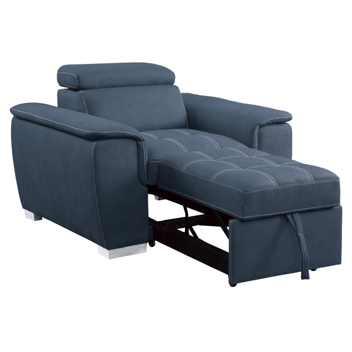 8228BU-1 Chair with Pull-out Ottoman - 8228BU-1