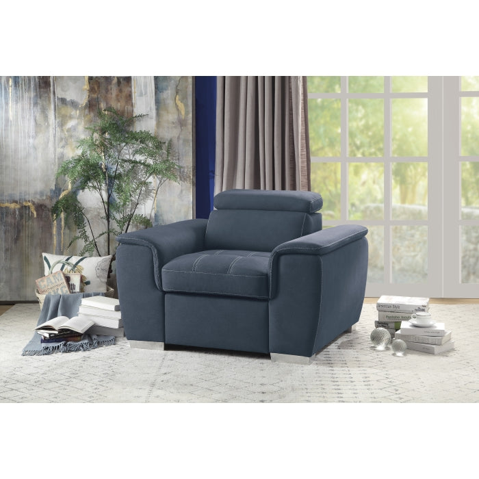 8228BU-1 Chair with Pull-out Ottoman - 8228BU-1
