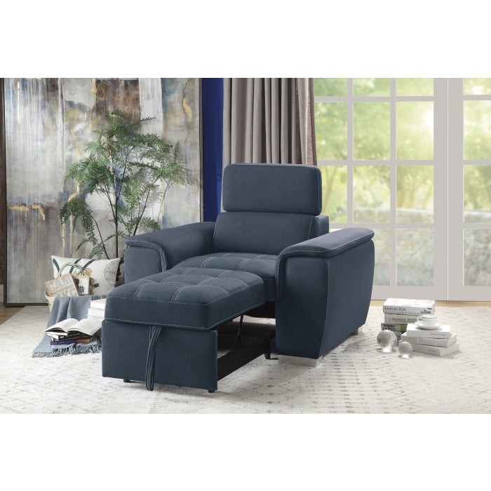 8228BU-1 Chair with Pull-out Ottoman - 8228BU-1