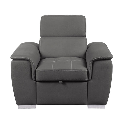8228GY-1 Chair with Pull-out Ottoman - 8228GY-1
