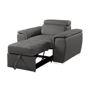8228GY-1 Chair with Pull-out Ottoman - 8228GY-1