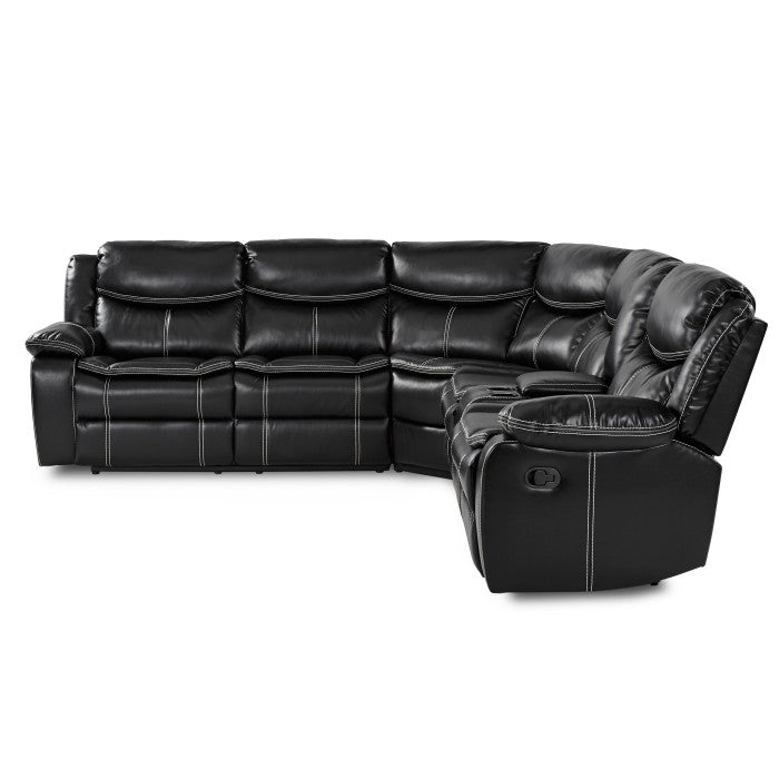 8230BLK*SC (3)3-Piece Sectional with Right Console - 8230BLK*SC