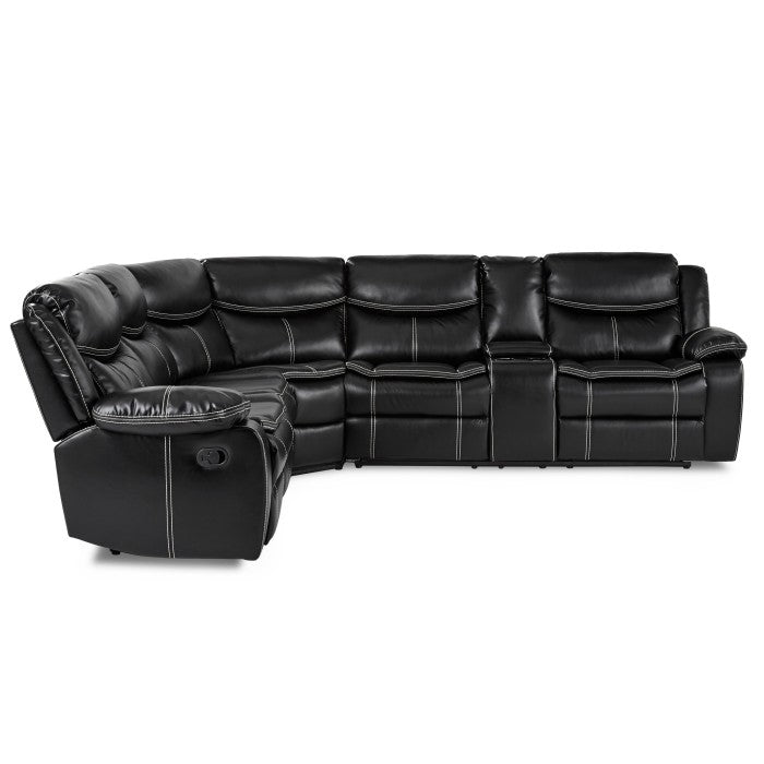 8230BLK*SC (3)3-Piece Sectional with Right Console - 8230BLK*SC