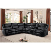 8230BLK*SC (3)3-Piece Sectional with Right Console - 8230BLK*SC