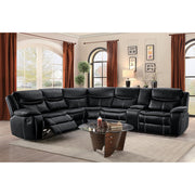 8230BLK*SC (3)3-Piece Sectional with Right Console - 8230BLK*SC