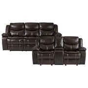 8230BRW*2 2pc Set: Sofa, Love - 8230BRW*2