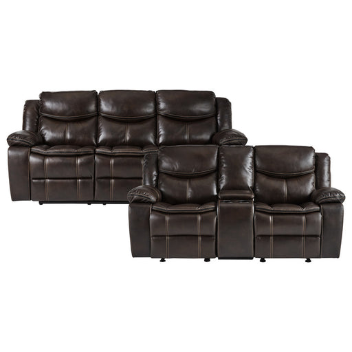 8230BRW*2 2pc Set: Sofa, Love - 8230BRW*2