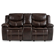 8230BRW-2 Double Glider Reclining Love Seat with Center Console - 8230BRW-2