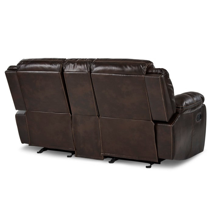 8230BRW-2 Double Glider Reclining Love Seat with Center Console - 8230BRW-2