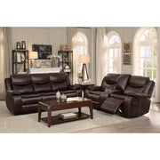 8230BRW-2 Double Glider Reclining Love Seat with Center Console - 8230BRW-2