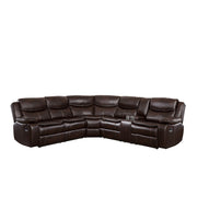 8230BRW*SC (3)3-Piece Sectional with Right Console - 8230BRW*SC