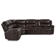 8230BRW*SC (3)3-Piece Sectional with Right Console - 8230BRW*SC