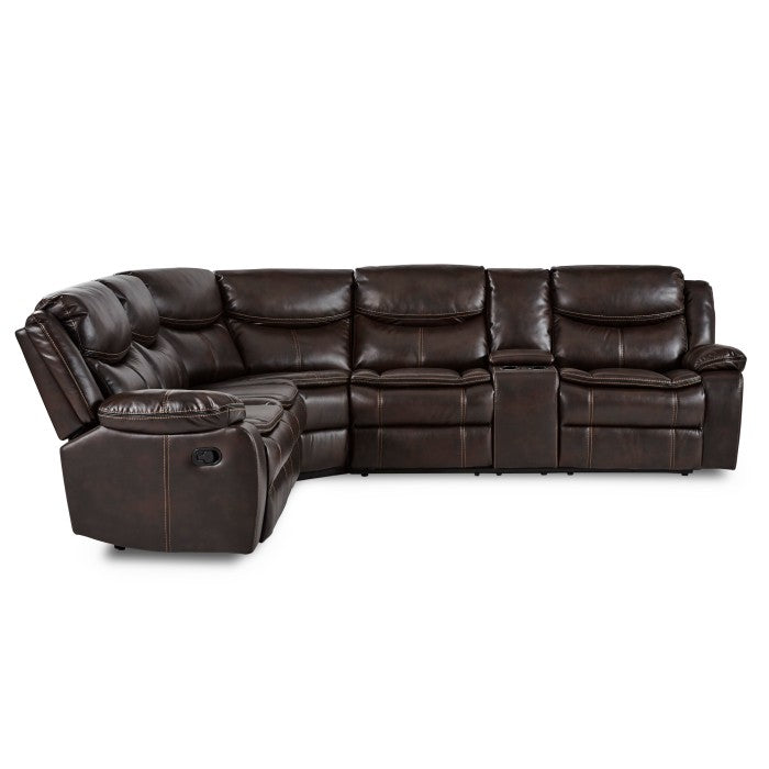 8230BRW*SC (3)3-Piece Sectional with Right Console - 8230BRW*SC