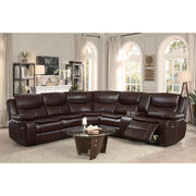 8230BRW*SC (3)3-Piece Sectional with Right Console - 8230BRW*SC