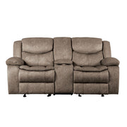 8230FBR-2 Double Glider Reclining Love Seat with Center Console - 8230FBR-2