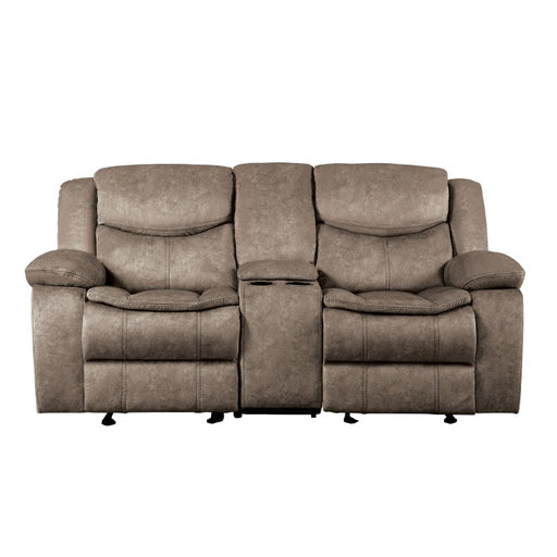 8230FBR-2 Double Glider Reclining Love Seat with Center Console - 8230FBR-2