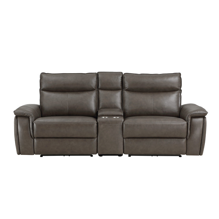 8259RFDB-2CNPWH* (3)Power Double Reclining Love Seat with Center Console and Power Headrests - 8259RFDB-2CNPWH*