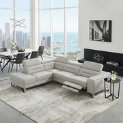 8304LGY*2LC2RPW (2)2-Piece Sectional with Left Chaise, Adjustable Headrests and Charging ports - 8304LGY*2LC2RPW