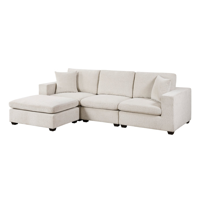 8310NBE*4AC2C1AOT (4)4-Piece Modular Sectional with Ottoman - 8310NBE*4AC2C1AOT