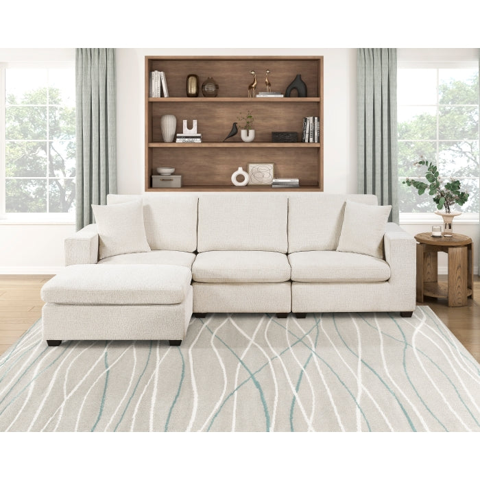 8310NBE*4AC2C1AOT (4)4-Piece Modular Sectional with Ottoman - 8310NBE*4AC2C1AOT