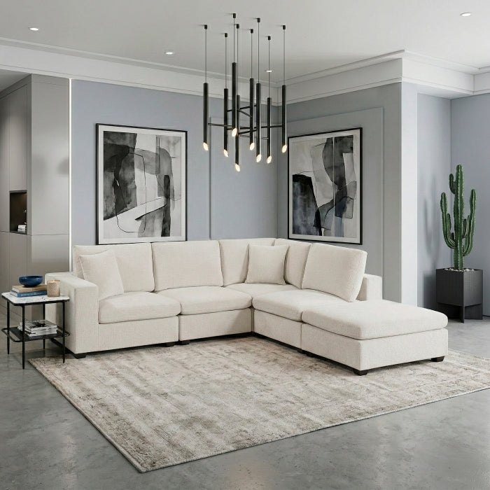 8310NBE*52ACC1ACROT (5)5-Piece Modular Sectional with Ottoman - 8310NBE*52ACC1ACROT