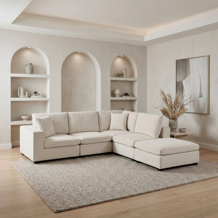 8310NBE*52ACC1ACROT (5)5-Piece Modular Sectional with Ottoman - 8310NBE*52ACC1ACROT