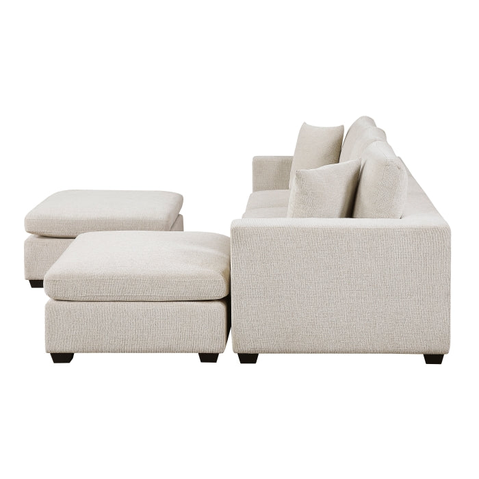 8310NBE*5AC2C1A2OT (5)5-Piece Modular Sectional with Two Ottomans - 8310NBE*5AC2C1A2OT