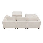 8310NBE*5AC2C1A2OT (5)5-Piece Modular Sectional with Two Ottomans - 8310NBE*5AC2C1A2OT