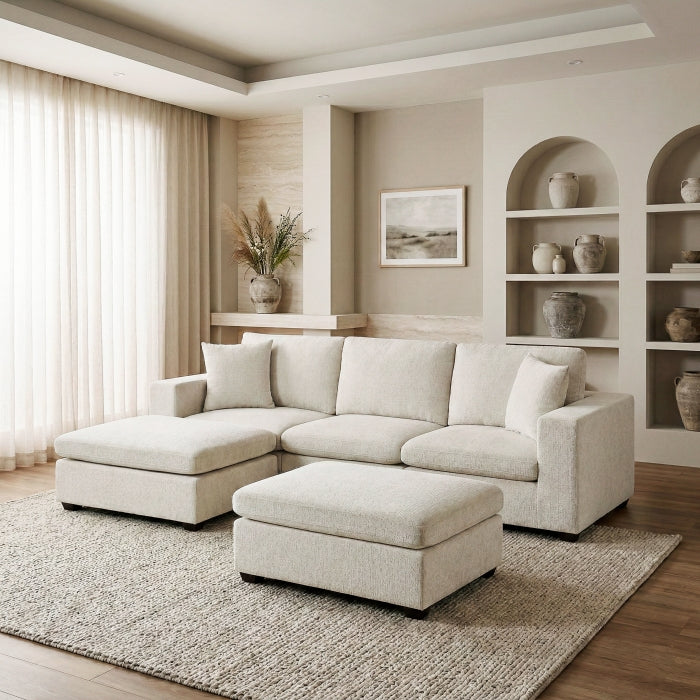 8310NBE*5AC2C1A2OT (5)5-Piece Modular Sectional with Two Ottomans - 8310NBE*5AC2C1A2OT