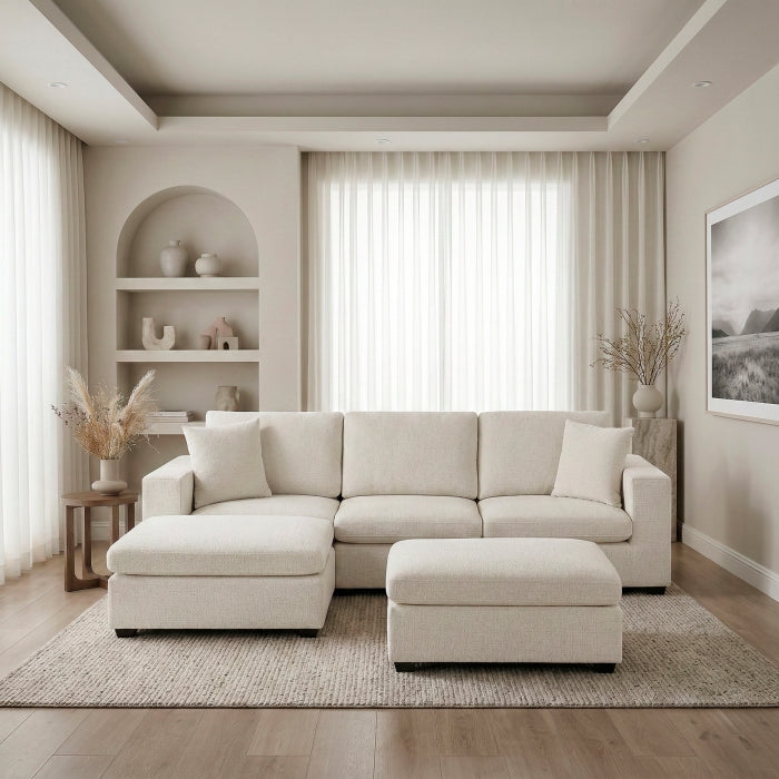 8310NBE*5AC2C1A2OT (5)5-Piece Modular Sectional with Two Ottomans - 8310NBE*5AC2C1A2OT