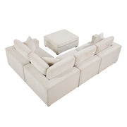 8310NBE*5AC2C1ACROT (5)5-Piece Modular Sectional with Ottoman - 8310NBE*5AC2C1ACROT