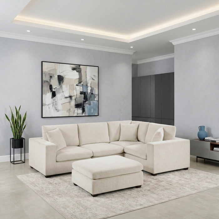 8310NBE*5AC2C1ACROT (5)5-Piece Modular Sectional with Ottoman - 8310NBE*5AC2C1ACROT