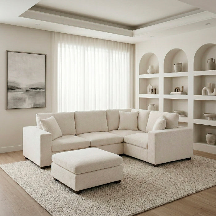 8310NBE*5AC2C1ACROT (5)5-Piece Modular Sectional with Ottoman - 8310NBE*5AC2C1ACROT