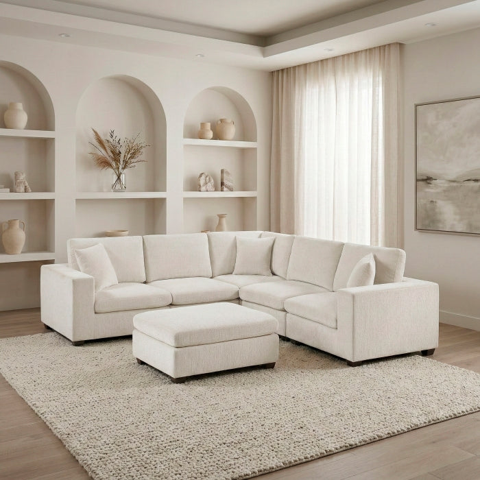 8310NBE*62AC2C1ACROT (6)6-Piece Modular Sectional with Ottoman - 8310NBE*62AC2C1ACROT