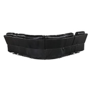 8315BLK*SCPW (3)3-Piece Power Reclining Sectional with Two Consoles, Speakers, Subwoofer, LED Lighting and  Charging Port - 8315BLK*SCPW