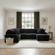 8317BLK*33LRC (3)3-Piece Sectional with Pull-out Bed, Right Side Chaise and Hidden Storage - 8317BLK*33LRC
