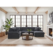 8317DGY*33LRC (3)3-Piece Sectional with Pull-out Bed, Right Side Chaise and Hidden Storage - 8317DGY*33LRC