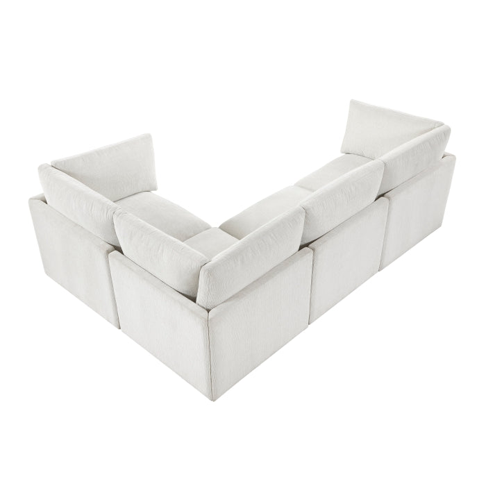 8338BE*43CRAC (4)4-Piece Modular Sectional - 8338BE*43CRAC
