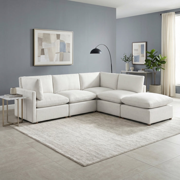 8338BE*52AC2CROT (5)5-Piece Modular Sectional with Ottoman - 8338BE*52AC2CROT