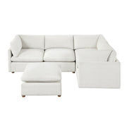 8338BE*53CRACOT (5)5-Piece Modular Sectional with Ottoman - 8338BE*53CRACOT