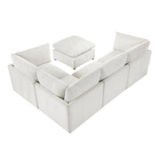 8338BE*53CRACOT (5)5-Piece Modular Sectional with Ottoman - 8338BE*53CRACOT