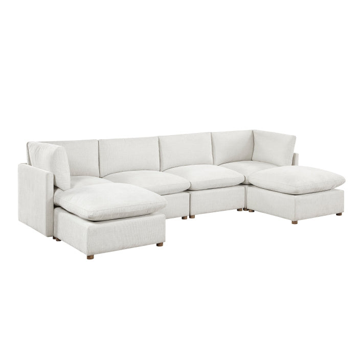 8338BE*62CR2AC2OT (6)6-Piece Modular Sectional with Two Ottomans - 8338BE*62CR2AC2OT